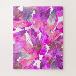 Flapping Flamingos Pink Feathers puzzle ジグソーパズル