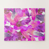 Flapping Flamingos Pink Feathers puzzle ジグソーパズル (横)