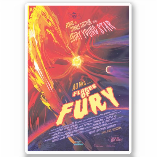 Flares Of Fury Poster, Au Microscopi. シール (正面)