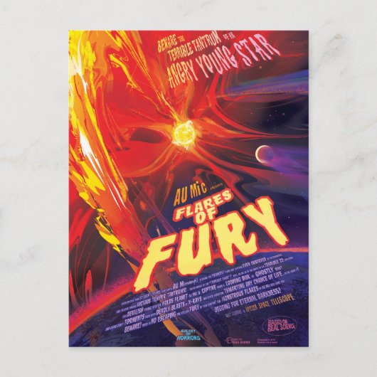 Flares Of Fury Poster, Au Microscopi. ポストカード (正面)
