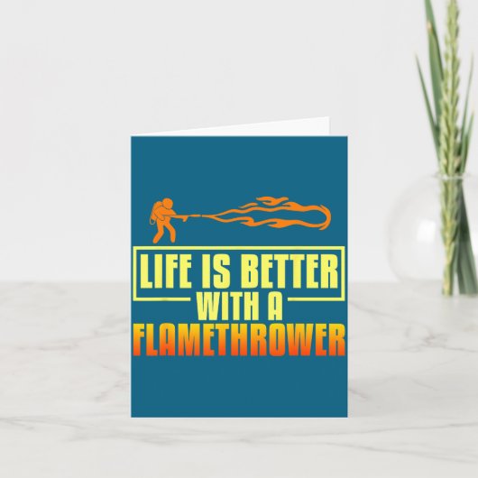 Flarower Gun Fire Thrower Flame Wean Quotes  カード (正面)