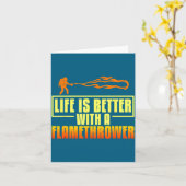 Flarower Gun Fire Thrower Flame Wean Quotes  カード (黄色い花)
