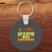 Flarower Gun Fire Thrower Flame Wean Quotes  キーホルダー (正面)