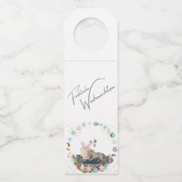 Flaschen Anhänger , Weihnachtsbild mit Pferd ボトルネックタグ