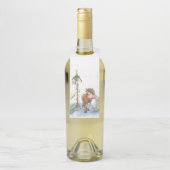 Flaschen Anhänger, Weihnachtsbild mit Pony ボトルネックタグ (ボトル)