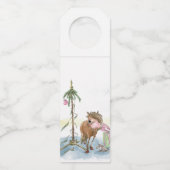 Flaschen Anhänger, Weihnachtsbild mit Pony ボトルネックタグ (正面)