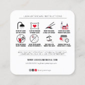 Flash拡張のアフターケアの手順 スクエア名刺 (裏面)