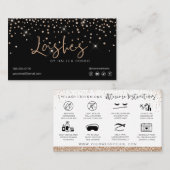 Flash拡張のアフターケアの指示金ゴールドGem 名刺 (正面/裏面)