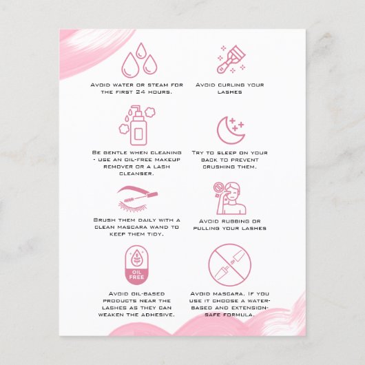 Flash拡張機能メイクアップアフターケアの指示アイコン チラシ (裏面)