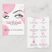 Flash拡張機能メイクアップアフターケアの指示アイコン 予約カード (正面/裏面)