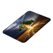 flash-845848ファンタジー稲妻ストライクツリーバックグロ マグネット (左側)