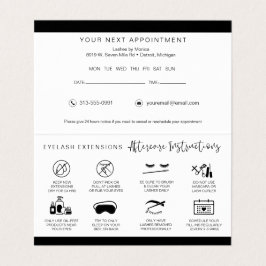 Flash AfterCareの説明とアポイントメントの確認 名刺