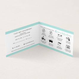 Flash AfterCareの説明とアポイントメントの確認 名刺