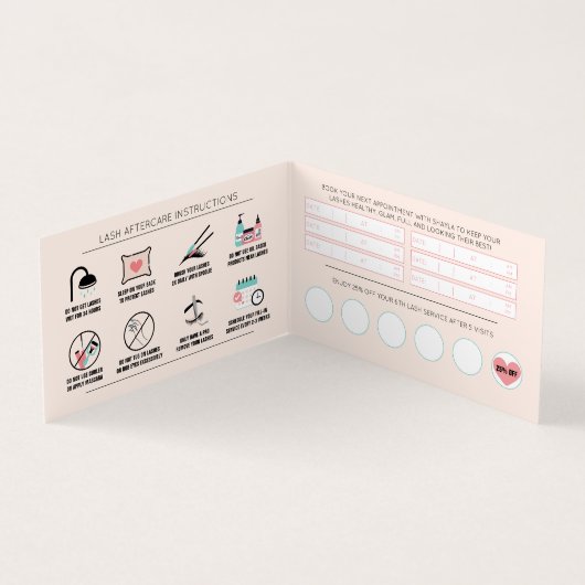 Flash AfterCareの説明とアポイントメントロイヤリティ 名刺 (内部)