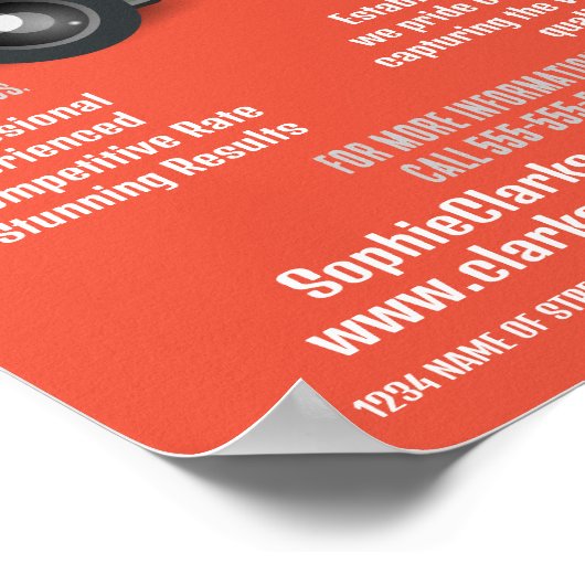 Flash Camera Icon、写真家、写真家 ポスター (角)