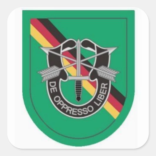 FLASH/DUIの特殊部隊DETヨーロッパのステッカー スクエアシール (正面)