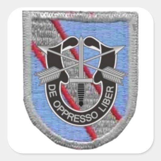 FLASH/DUI 297th軍隊INTEL COMPANYスタンプ スクエアシール (正面)