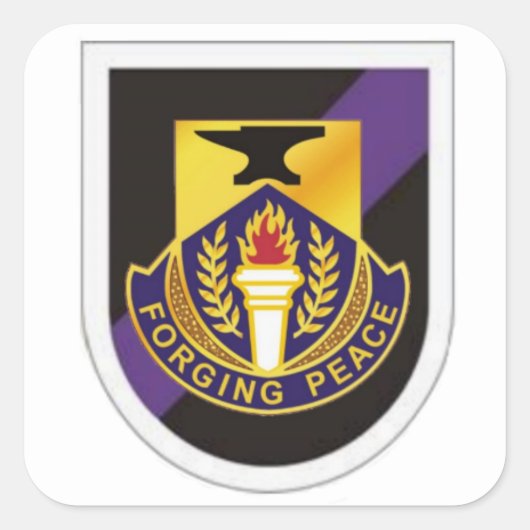 FLASH/DUI 412TH民事大隊ステッカー スクエアシール (正面)