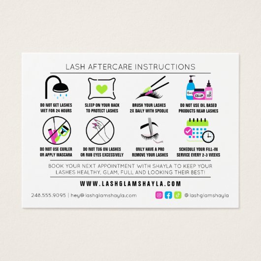 Flash Extension AfterCare Neon Glowの説明 (正面)