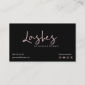 Flash Extensions After Care Instructions モダン Pink 名刺 (正面)