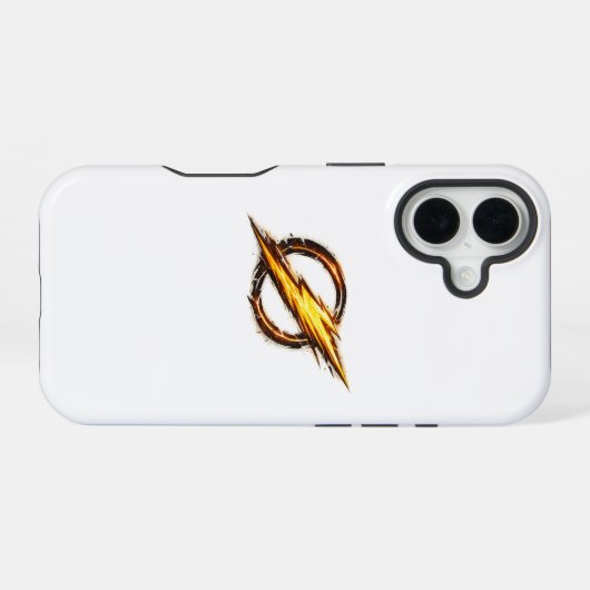 Flash inspired logo iPhone 16ケース (裏面横)