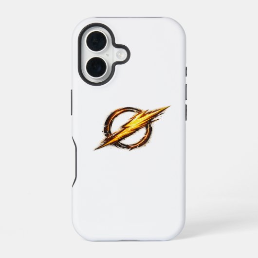 Flash inspired logo iPhone 16ケース (裏面)