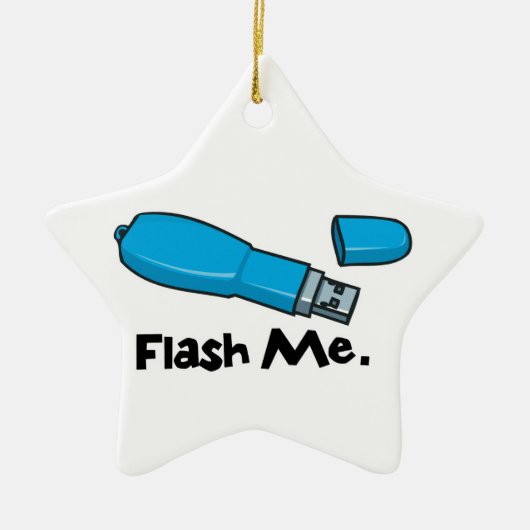 flash me flashドライブデザイン セラミックオーナメント (正面)