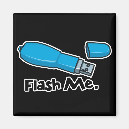 flash me flashドライブデザイン マグネット (正面)