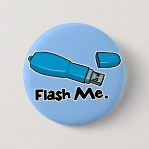 flash me flashドライブデザイン 缶バッジ