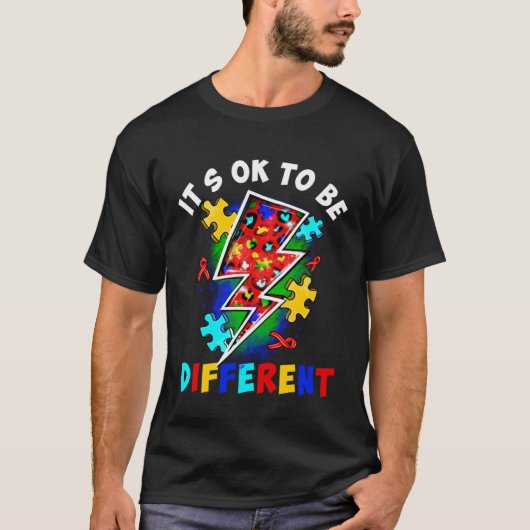 Flash Puzzle Itu2019s Ok To Be Different Autism Aw Tシャツ (正面)