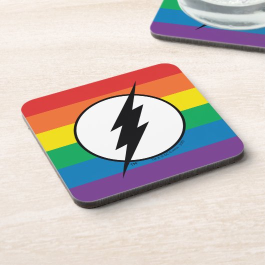 Flash Rainbowロゴ コースター (左側)