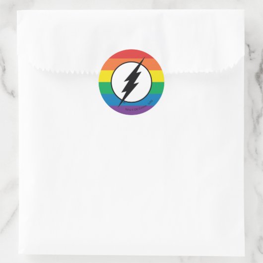 Flash Rainbowロゴ ラウンドシール (バッグ)