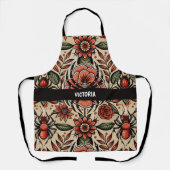 Flash Tattoo Spiderフローラカスタムパターン エプロン (正面)