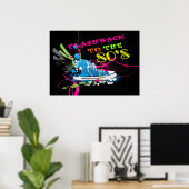 Flashback To The 80's Neon Sneaker & Wings ポスター (ホームオフィス)