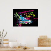 Flashback To The 80's Neon Sneaker & Wings ポスター (キッチン)