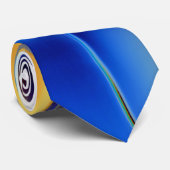 Flashy blue and yellow and snail-like lines throw ネクタイ (ロール)