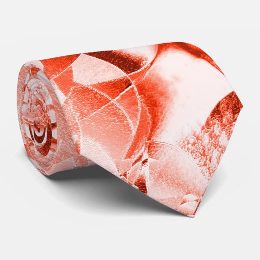 Flashy salmon to red with some bright and twisted ネクタイ (ロール)