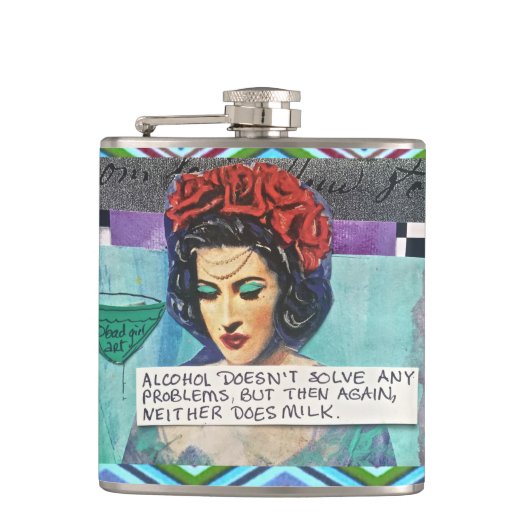 FLASK-ALCOHOLは問題を解決しません フラスク (正面)