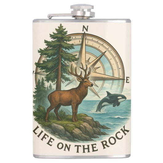 Flask - Life On The Rock フラスク (正面)