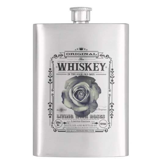 FLASK_Monochrome Rose フラスク (正面)