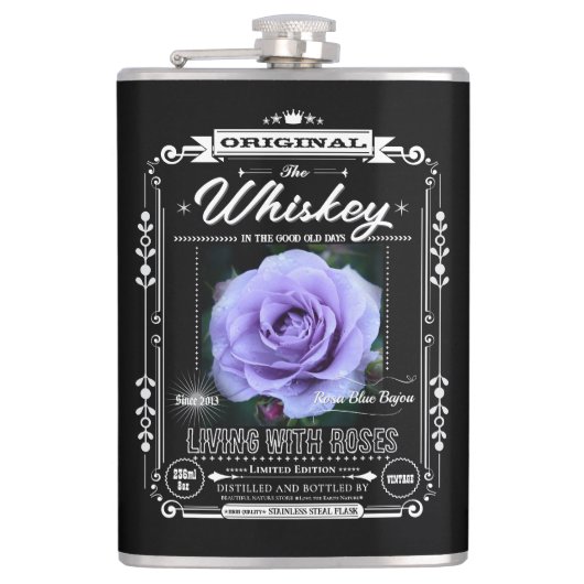 FLASK_Rosa Blue Bajou フラスク (正面)