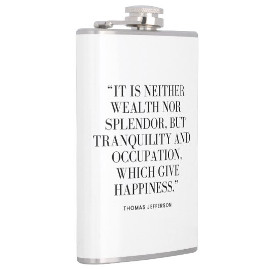 Flask with Happiness and Wealth Quote フラスク (右)