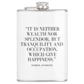 Flask with Happiness and Wealth Quote フラスク (正面)