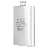 Flask with Happiness and Wealth Quote フラスク (左)