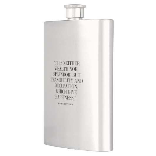 Flask with Happiness and Wealth Quote フラスク (左)