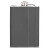 Flasks - 黒のイニシャルが濃いグレーの背景に フラスク (裏面)
