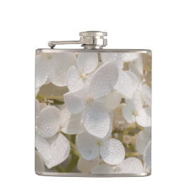 flasque, fleurs blanche フラスク