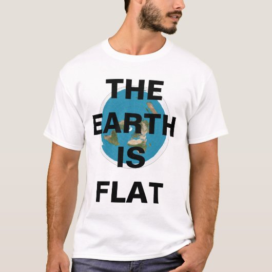 #FLATの地球のTシャツ Tシャツ (正面)
