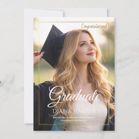 Flat Announcement Card 案内状 (正面)