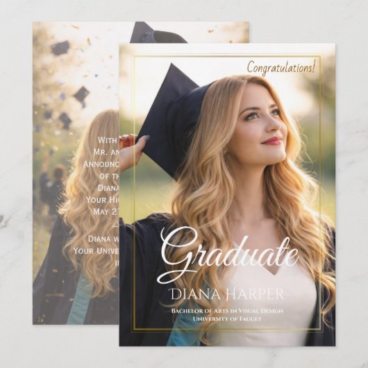 Flat Announcement Card 案内状 (正面/裏面)